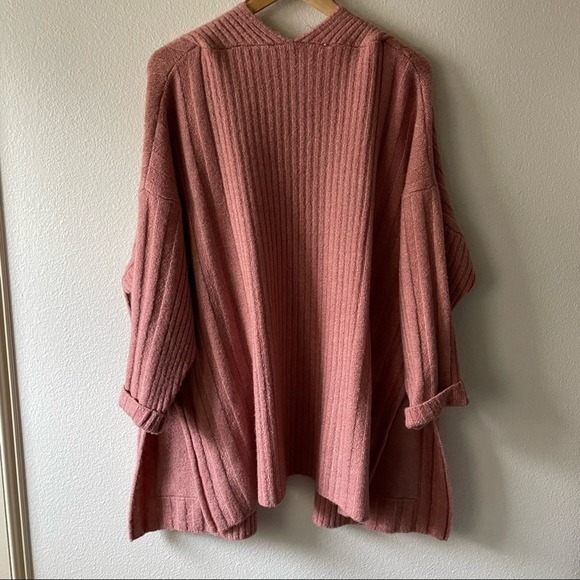 Topshop Pink Oversized Open Front Sweater - Picture 4 of 5